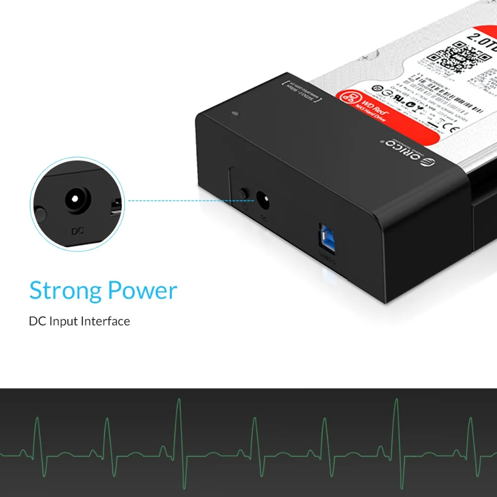 ORICO HDD Docking Station 2.5/3.5 SATA to USB 3.0 Support 6Gbps UASP 12TB SSD Case With 12V2A adapter Enclosure(6518US3) | Компьютеры и