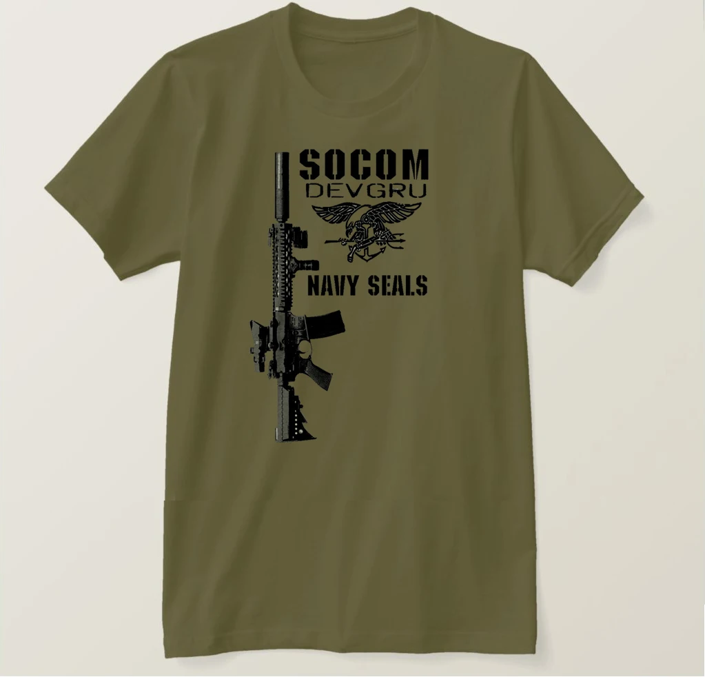 Военная футболка NAVY SEALS Socom Devgru Летняя хлопковая Футболка короткий рукав с
