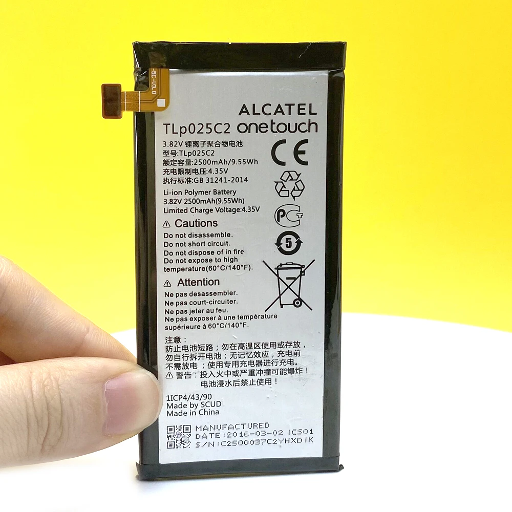 

New Original TLP025C1 2500mAh Battery For Alcatel One Touch POP 4 Plus 4+ OT-5056D 5056D 5056A 5056W TLP025C2 Smartphone