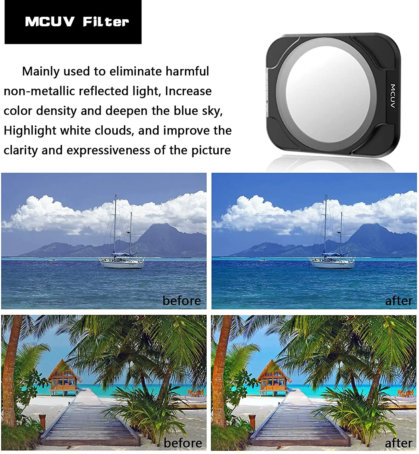 

Mavic Air 2s ND Filters Set for DJI Air 2s Filter Accessories Multi Coated High Transmittance 6pcs (CPL,MC-UV,ND4,ND8,ND16,ND32)