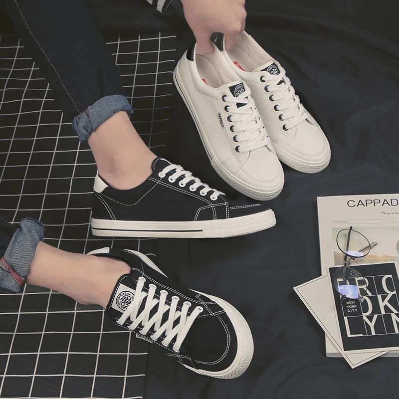 

Spring and Autumn 2021 New Comfortable Lace-up Male Shoes All-match Sports Shoes for Men Flat Chic Breathable Casual Shoes Men