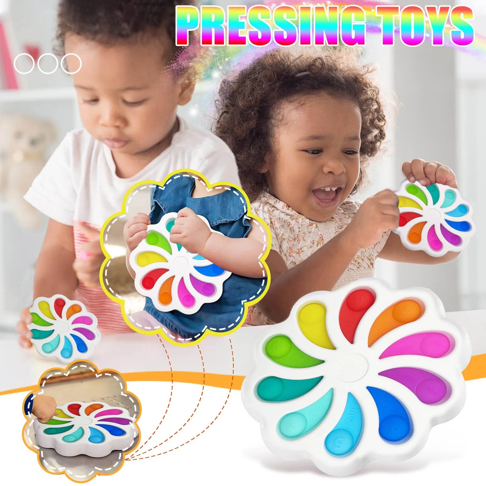 

Children's toy Fidget Dimple toy stress relief hand soft silicone educational development toy suitable for children игѬђки 40*