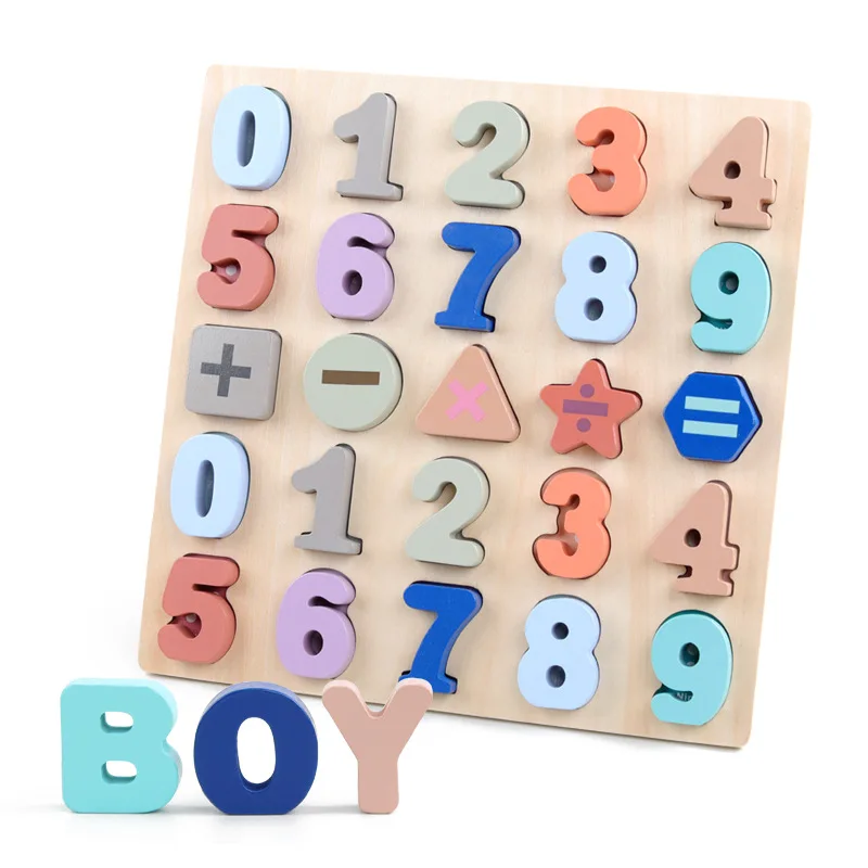 

30*30CM Baby Kids Puzzles Wooden Toys Alphabet Digital Board Wooden Puzzles Kids Early Learning Educational Toys For Children