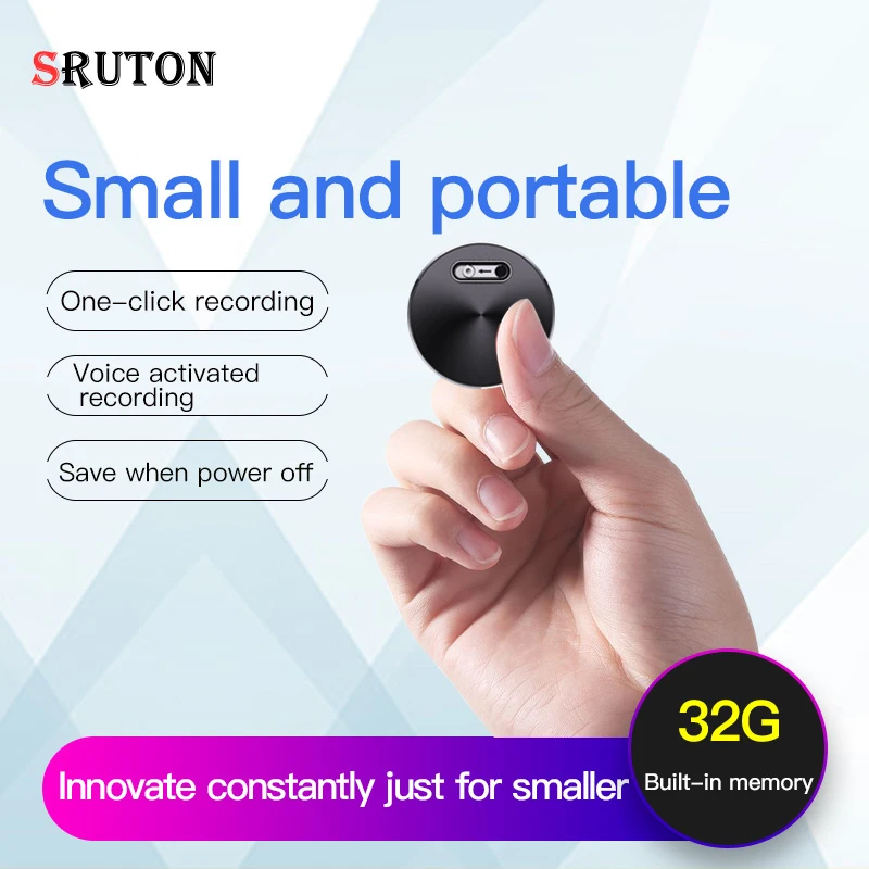 

SRUTON 32G Small Pen Digital Voice Recorder 20 Hrs Professional Recording Portable Dictaphone Sound Record Device Audio Recorder