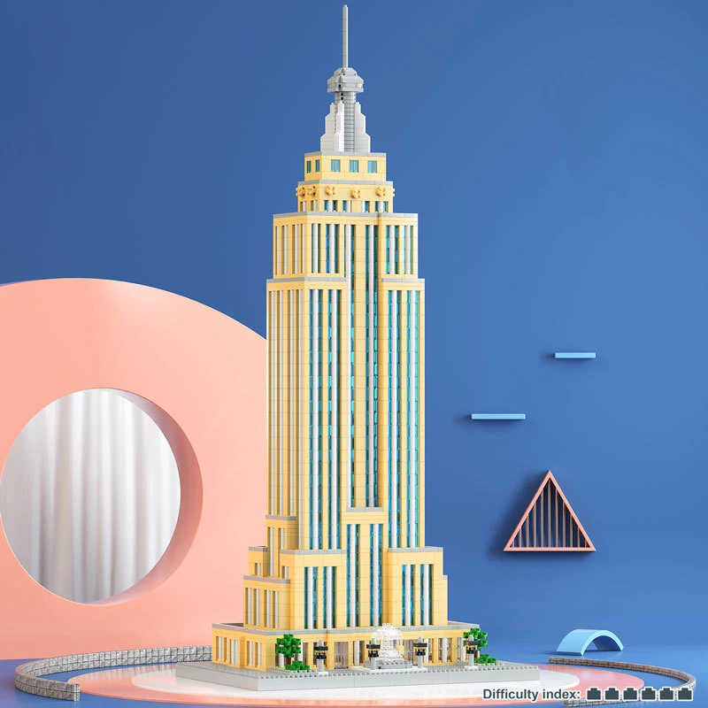 

3819pcs New York Empire State Building Blocks World Architecture 3D Model Mini Diamond Blocks Bricks DIY Toy for Children Gifts