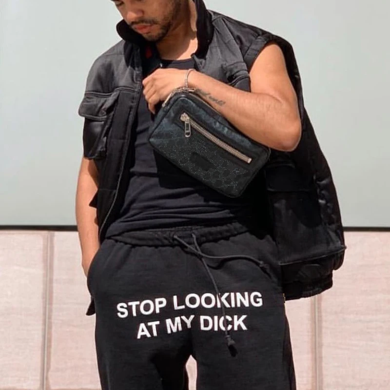 Мужские и женские спортивные брюки повседневные черные карго с высокой талией в