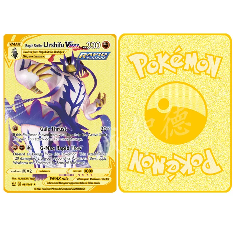 

Newest Pokemon Game Battle Gold Card English Zapdos Tcg: Sword & Shield Chilling Reign Calyrex Vmax Cards Game Collectible Toys