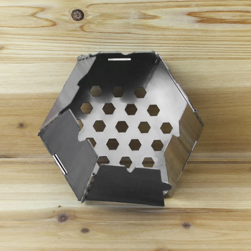 Новинка-напольная походная плита мини складная Шестигранная деревянная Stainlesss