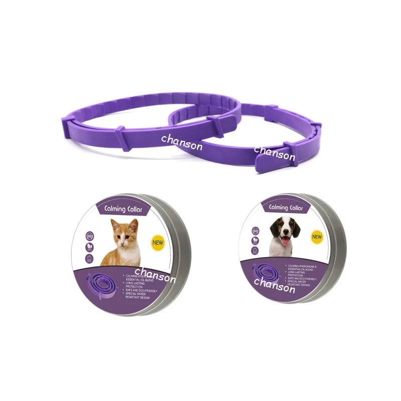Pet Calming Collar Necklace For Anxiety Stress Reduction Pacify Soothing Adjustable Waterproof Cats Dogs 62/38CM Supplies | Дом и сад