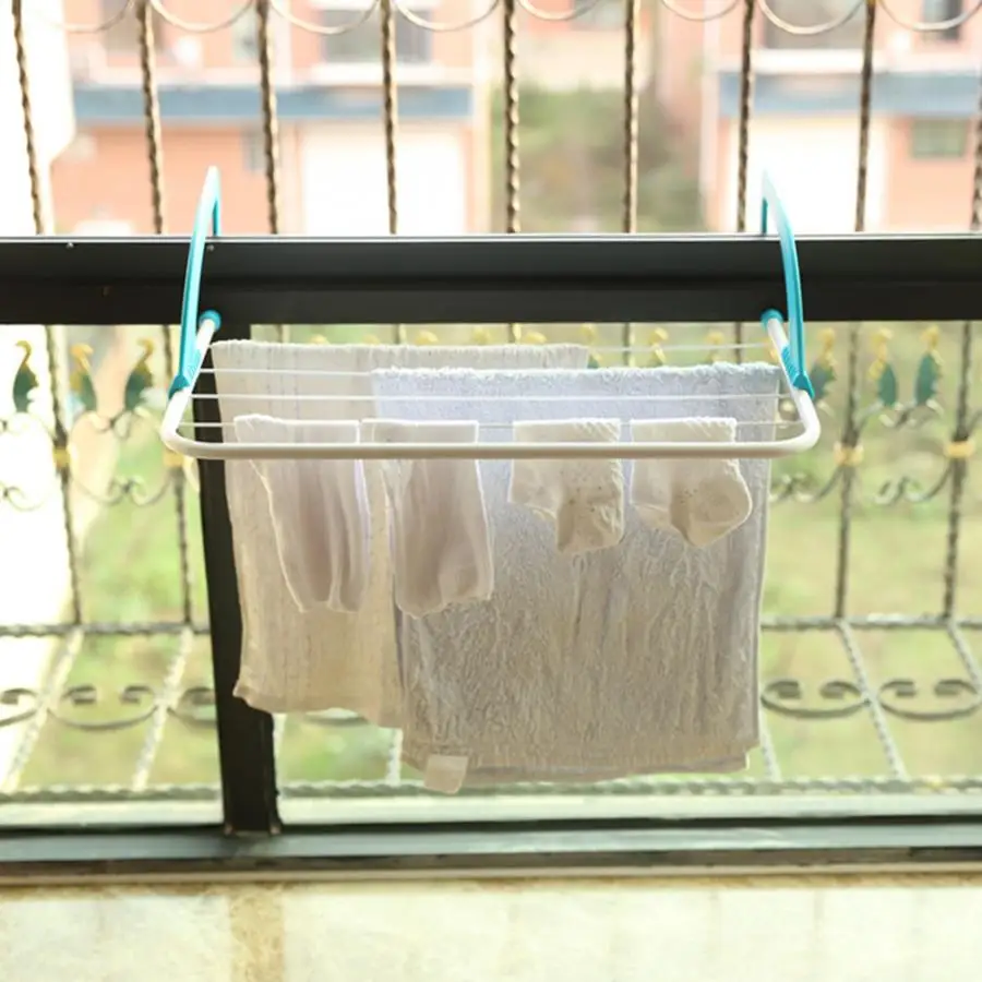 Уличная Складная регулируемая сушилка для хранения вешалка одежды портативная