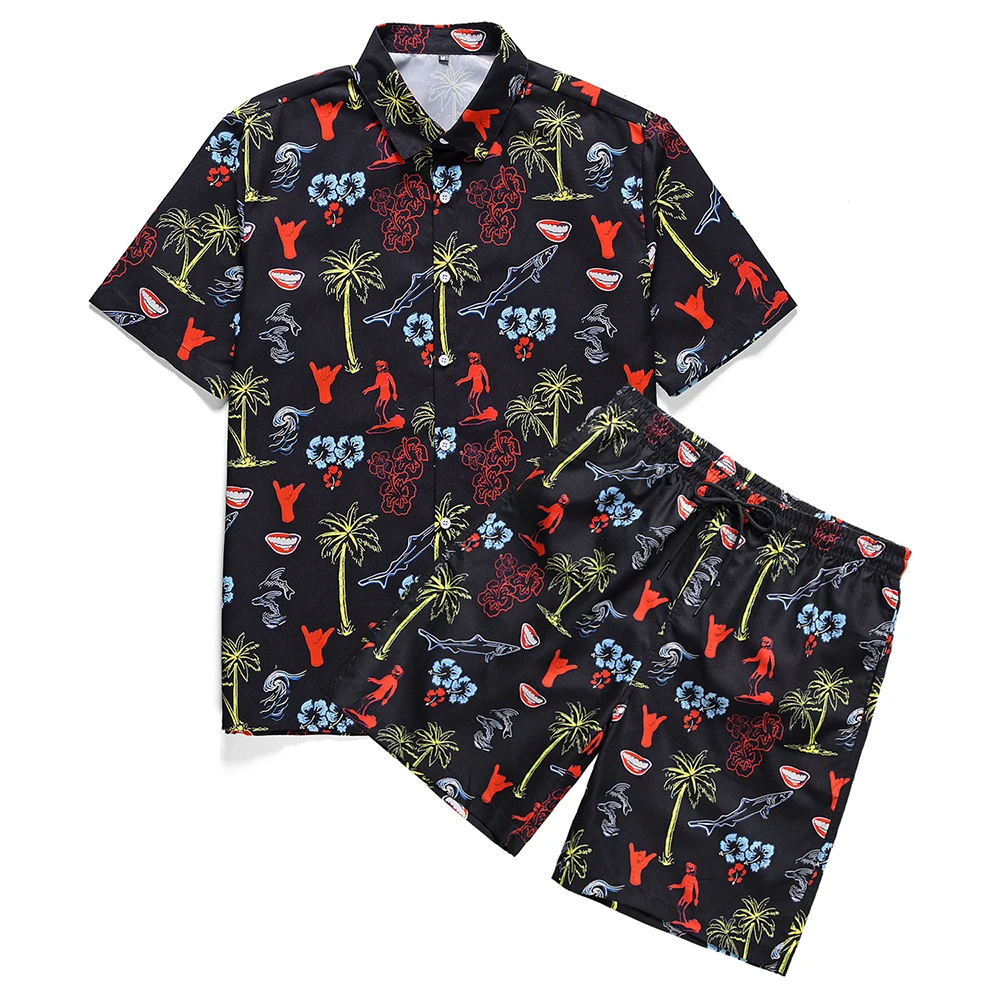 Костюм спортивный CovrlgeFashion мужской из 2 предметов модный короткий свитшот и шорты