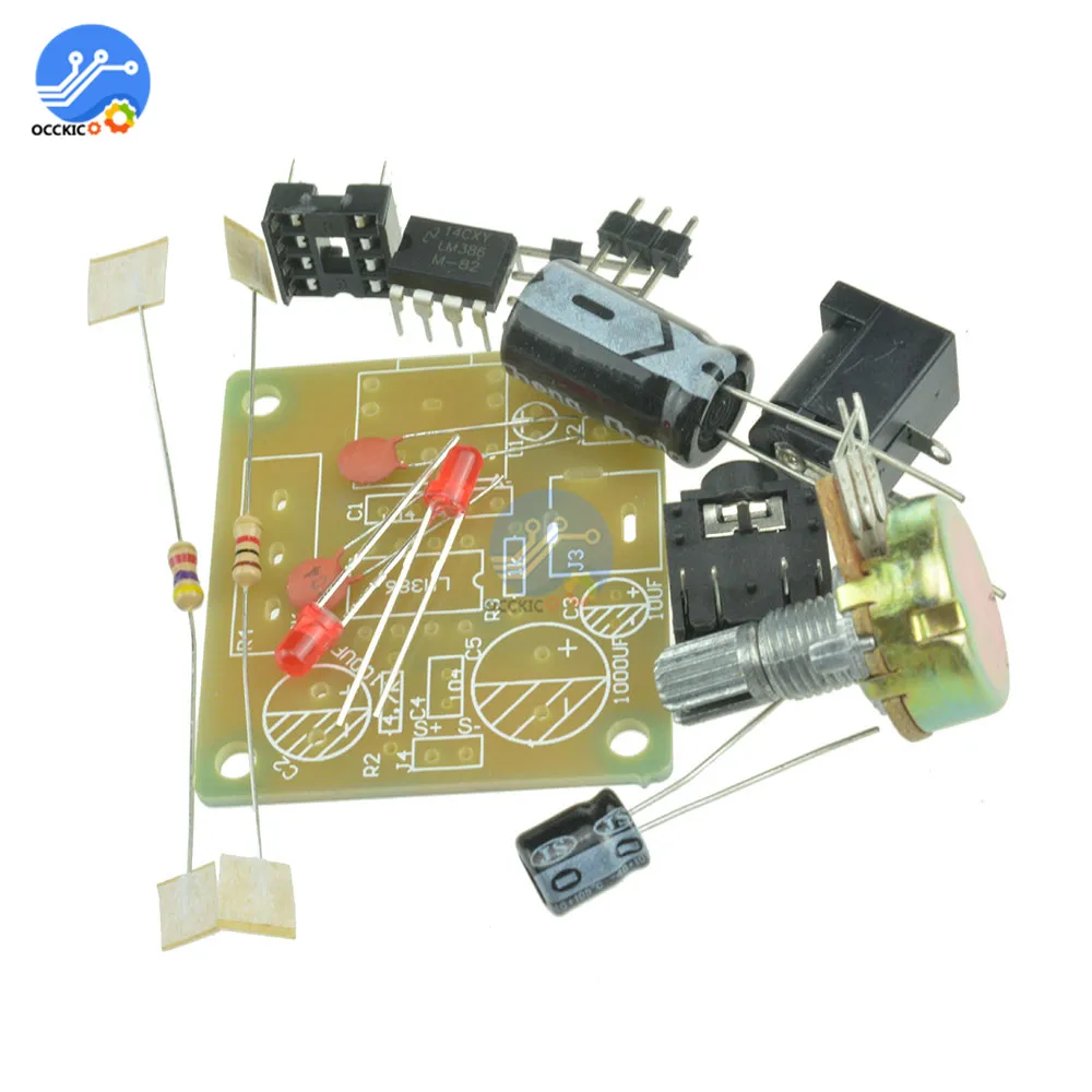 Плата усилителя LM386 аудио динамик C Мини-усилителем борту модуль 3 V-12 V DIY Kit усилитель de potencia трансивер материнская плата