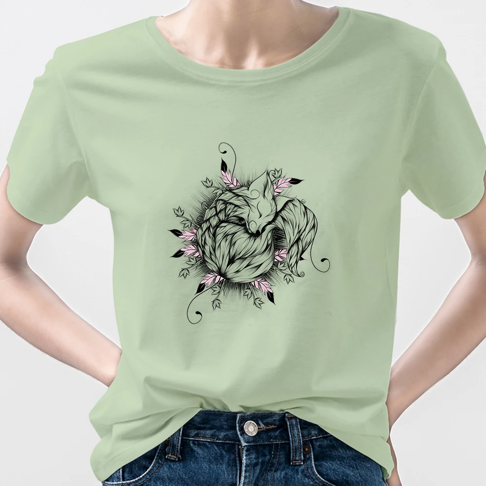 

Fox Clothes Women's Streetwear Dri For Women Under Summer Exquisite Women's T-shirt Tee Top Clothes With Fox