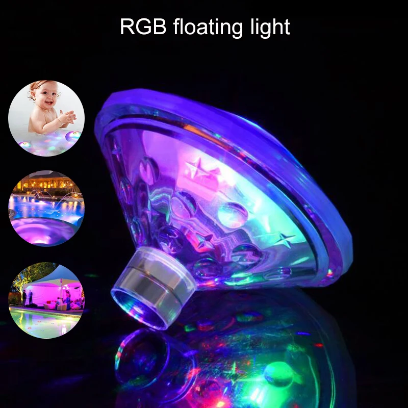 Светодиодный плавающий светильник плавательного Бассеина подводный RGB диско