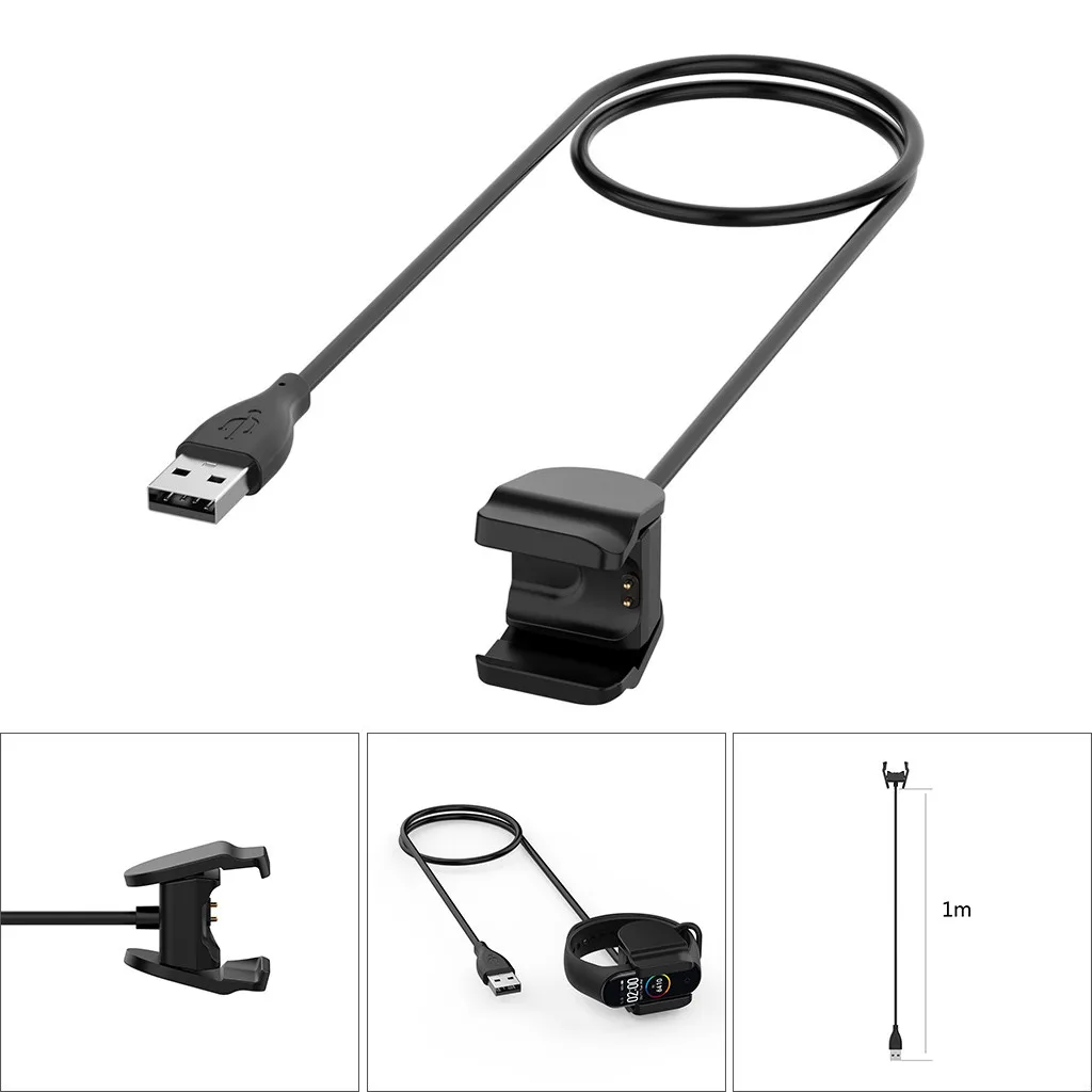 Портативное зарядное устройство 100 см для Xiaomi Mi Band 4 компактное и легкое быстрая