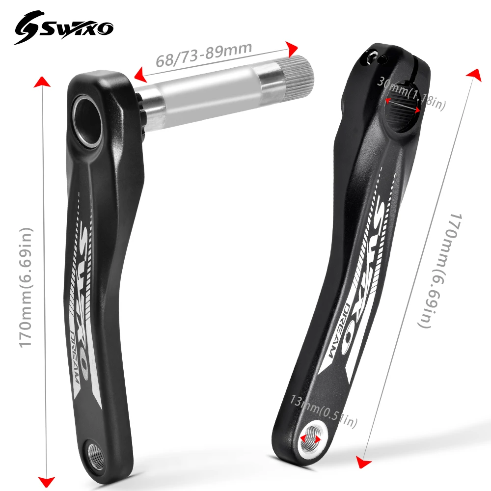 Велосипедный Кривошип SWTXO 170 мм 175 звездочка GXP MTB велосипедный с нижним