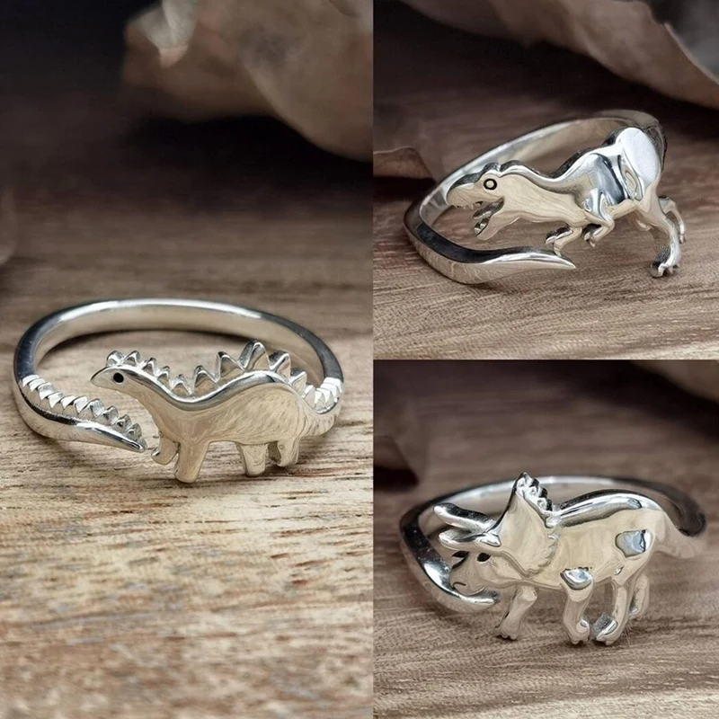 

2021 New Dinosaur Ring Opening Lady Ring Fashion Wild Creative Hot Selling Dinosaur Ring Men's Ring