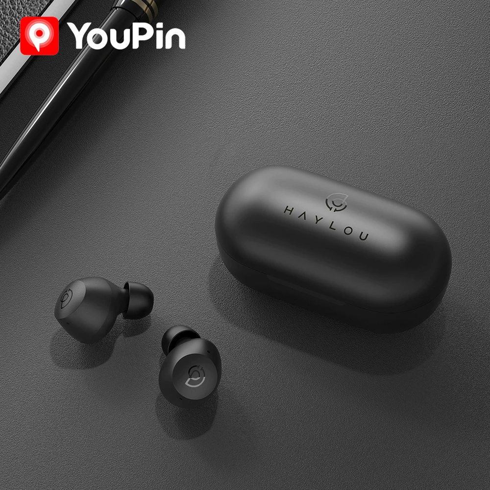 

Youpin Haylou T16 Earphones ANC TWS Active Noise Canceling Wireless Bluetooth 5.0 Noise Cancellation Headphone CCAW Voice Coil