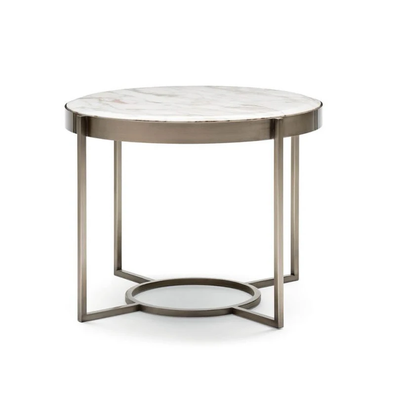 

Мягкий Роскошный Мраморный боковой стол zq, модель комнаты, Простой Круглый Маленький журнальный столик, креативный диван, индивидуальный у...