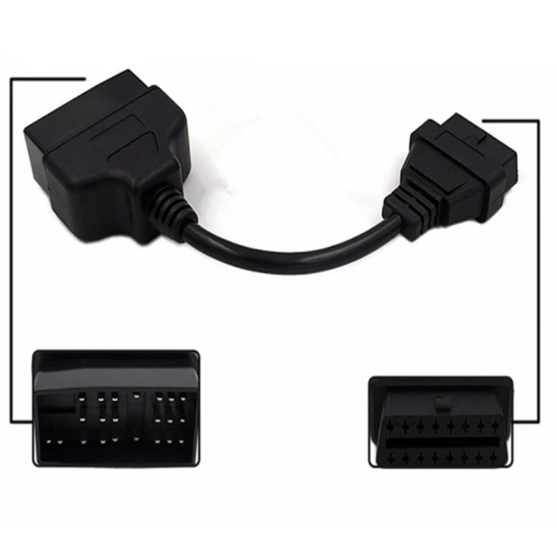 For Toyota 22Pin to OBDII 16Pin Female Connector Adapter Cable DLC Lead Fits 22 Pin OBD2 16 Free Ship | Автомобили и мотоциклы