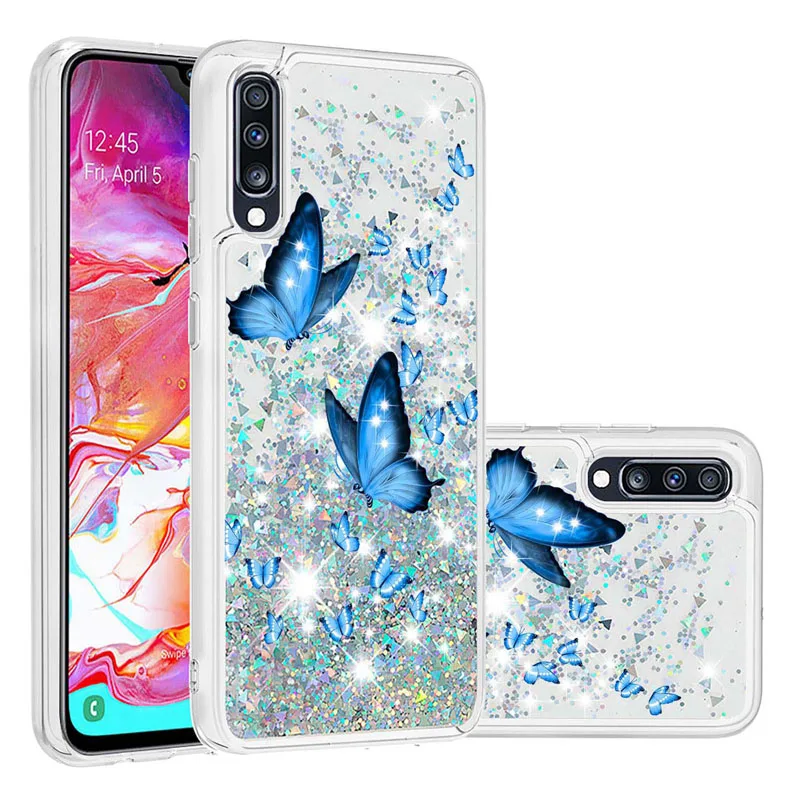 Чехол на мобильный телефон для Samsung Galaxy A70 Bling потока с изображением сыпучих