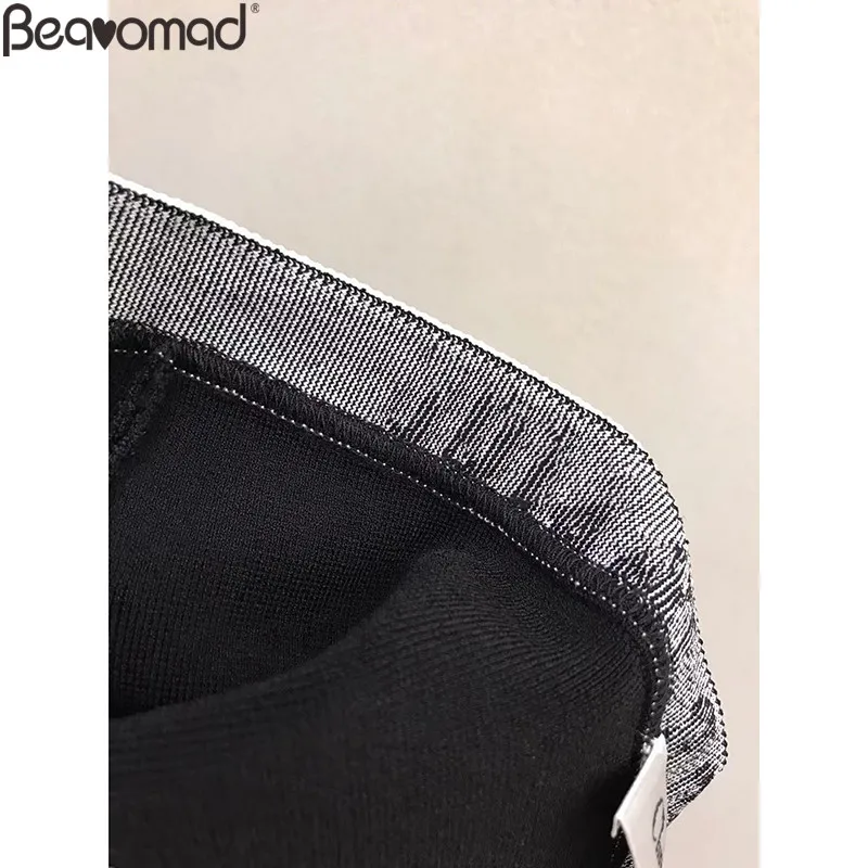 Bearomad Summer Women 2021 Fashion Beach Vacation Beach Style Black Sexy Strapless Blouse+Slim Elastic Waist Shorts