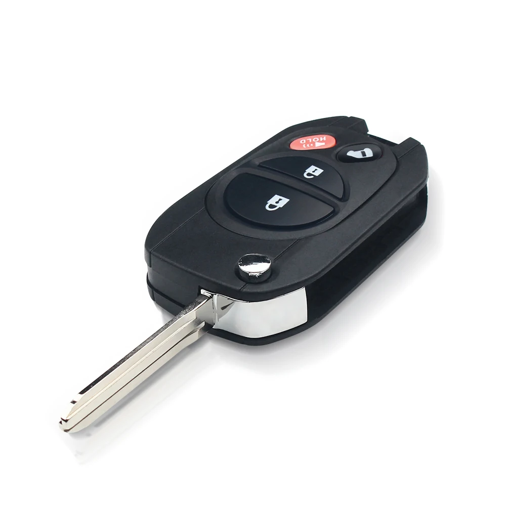 KEYYOU 3 + 1 4 кнопки автомобильный чехол для ключей Fob Toyota Sequoia Sienna Tundra - Фото №1