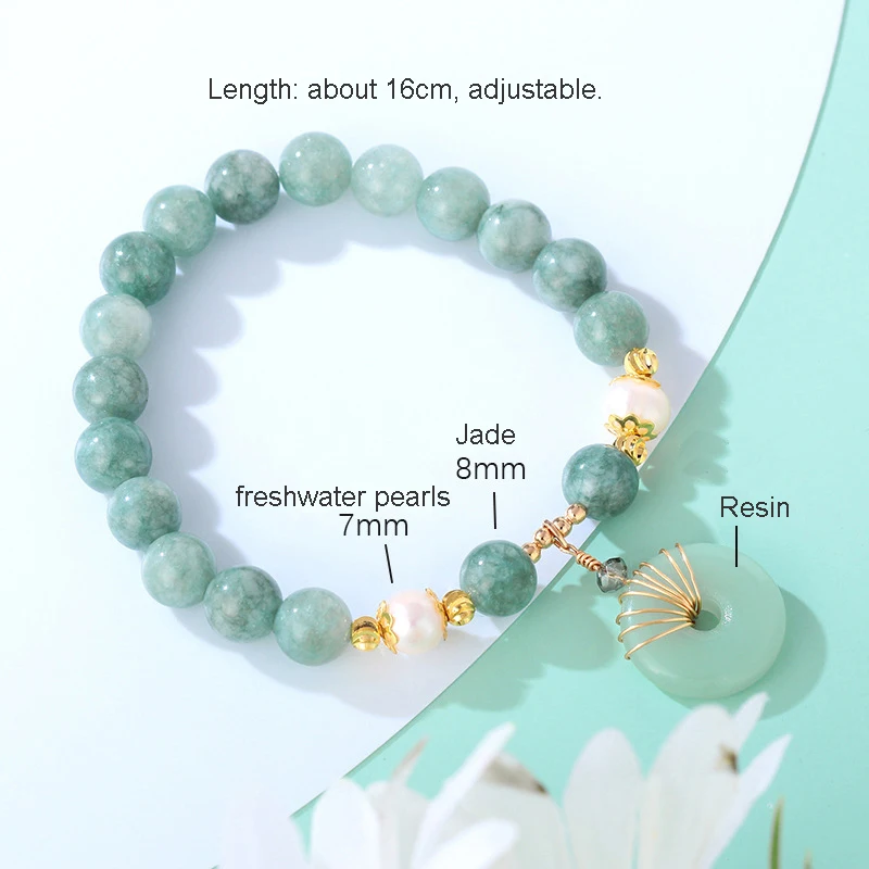 Ruifan зеленые/синие камни натуральный пресноводный жемчуг нефритовый золотой цвет