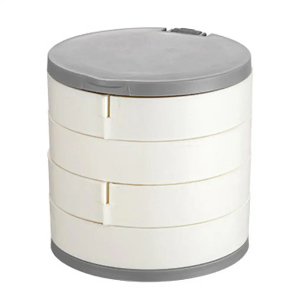 

Round Jewelry Organizer Jewelry Organizer Box Girls Jewelry Box 4 Layer Rotating Travel Jewelry Case Earring Holder Storage Fo