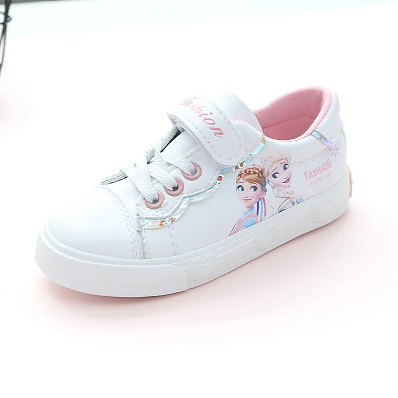 Cartoon princess frozen elsa anna casual shoes girls soft pu Breathable sports Europe size 27-35 | Детская одежда и обувь