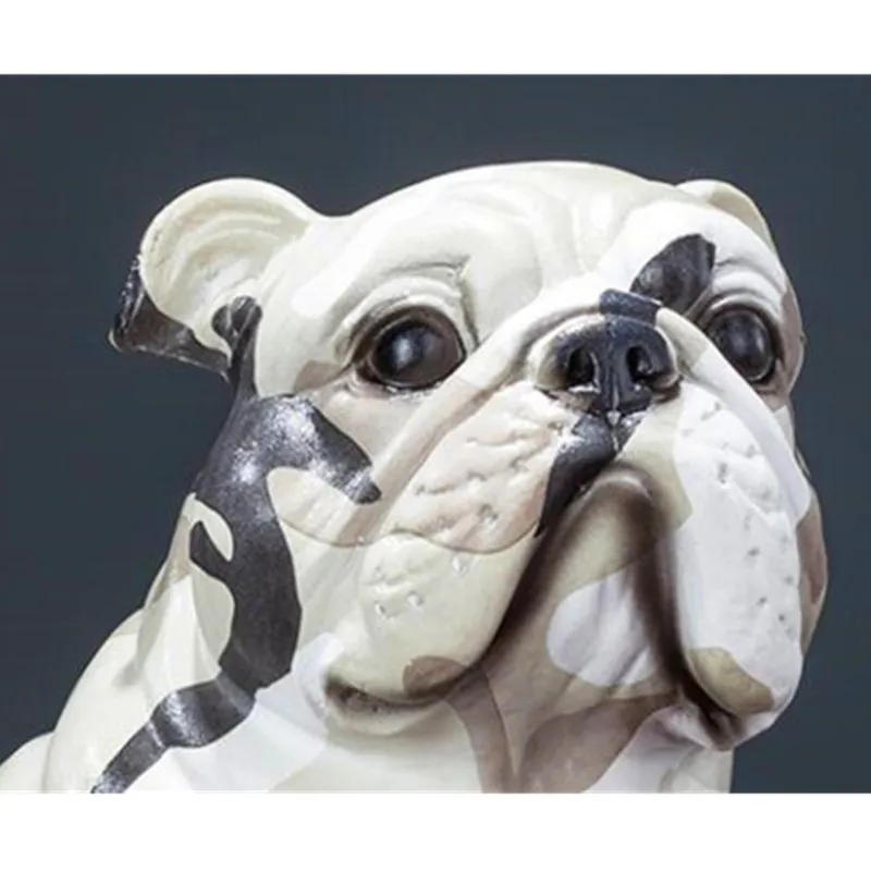 

European Style Simulation Bulldog Desktop Decoration Creative Pet Dog Colophony Crafts Home Decoration Accessories