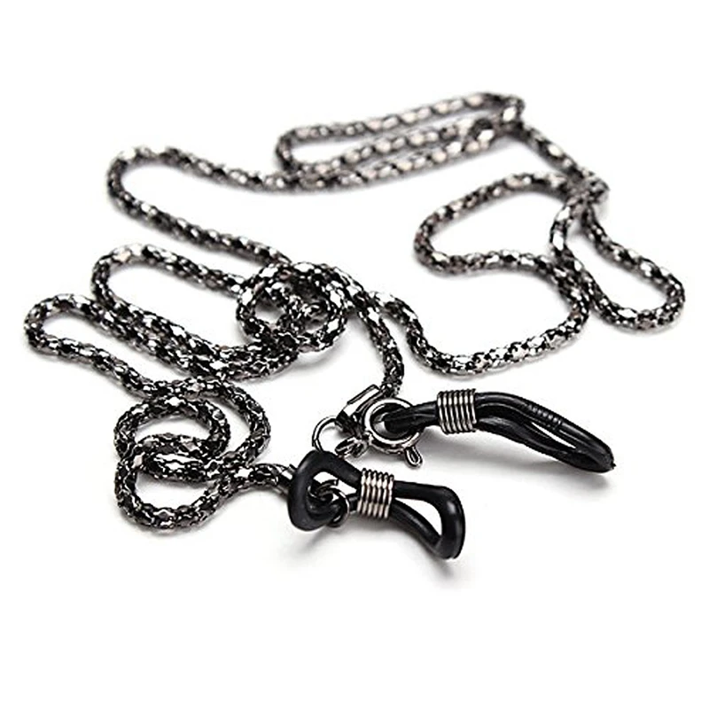 

2 X glasses cord glasses band glasses rope chain sport band metal for glasses 61CM black