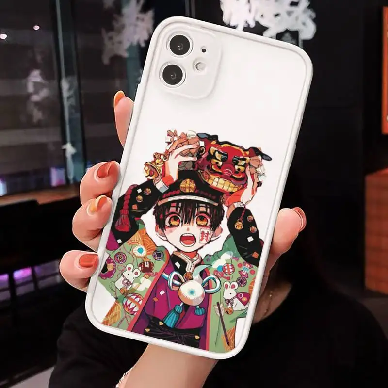 

Anime Toilet Bound Hanako Kun Phone Case For iPhone 12 11 Mini Pro XR XS Max 7 8 Plus X Matte transparent White Back Cover