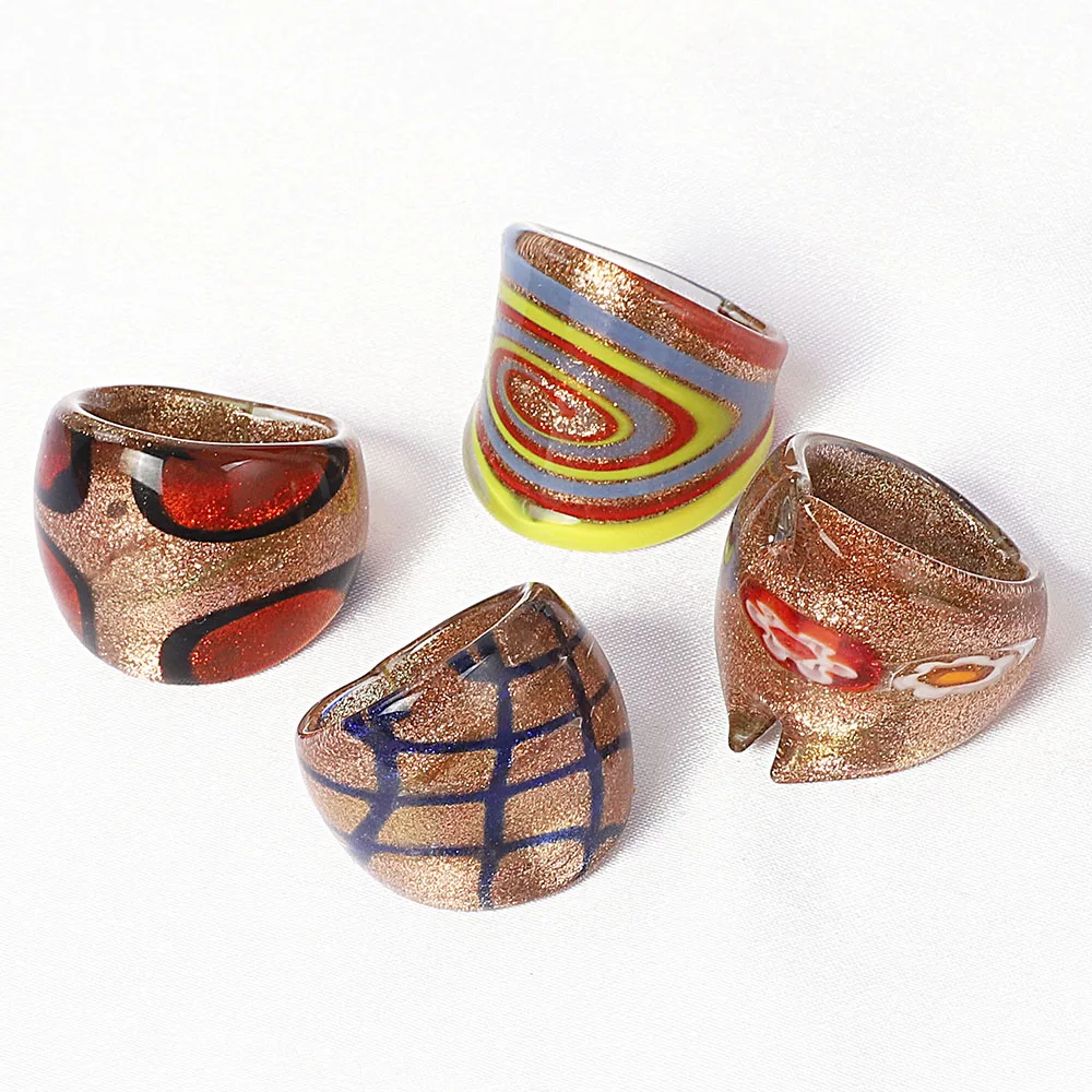 Кольцо из муранского стекла в ассортименте для мужчин и женщин стильное