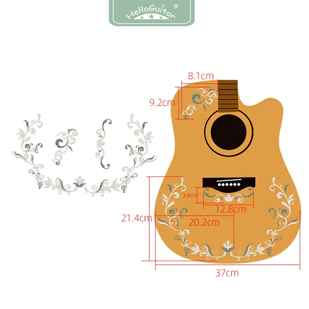 Beautiful Guitar Panel Back Panel Sticker Guitar DIY Mosaic Design No Damage To The Guitar No Warping Colorful Stickers enlarge