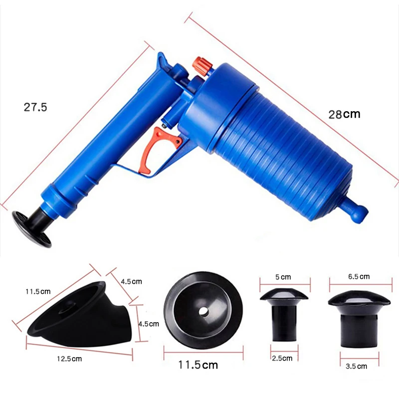 Toilet air pump pressure pipe plunger drain cleaner blaster plunge Dredge Blaster sticks blockages Bathroom cleaning tool | Дом и сад