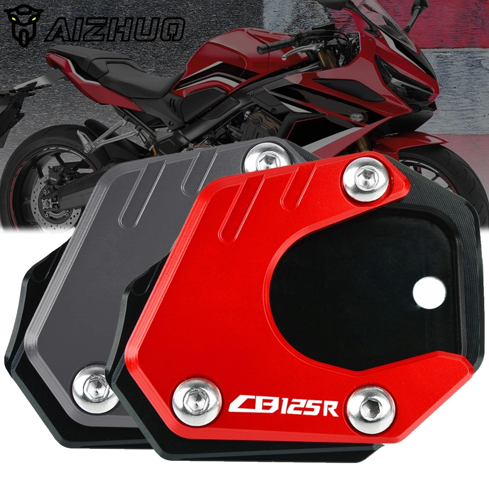 CB125 R Motorcycle CNC Foot Side Stands Extension Pad Support Plate Enlarge Stand FOR HONDA CB125R CB 125R 2018-2021 2020 2019