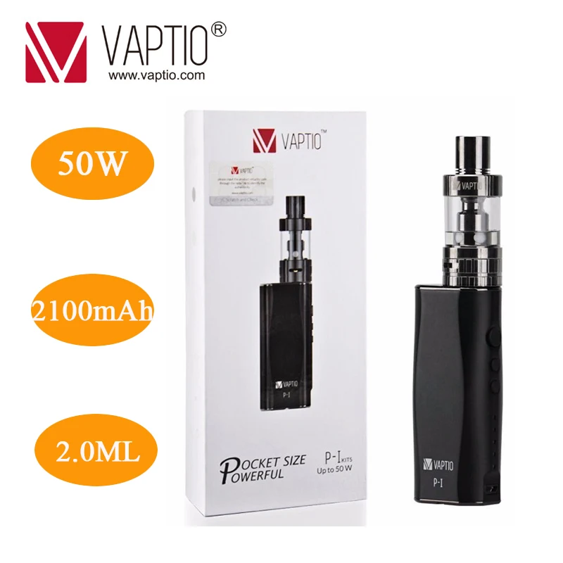 [Благоприятные комплект на 12,12] Электронная сигарета подарок Vaptio P1 комплект 50 Вт испаритель 2100 мАч встроенный аккумулятор 2/3 мл!! атомизатора катушки