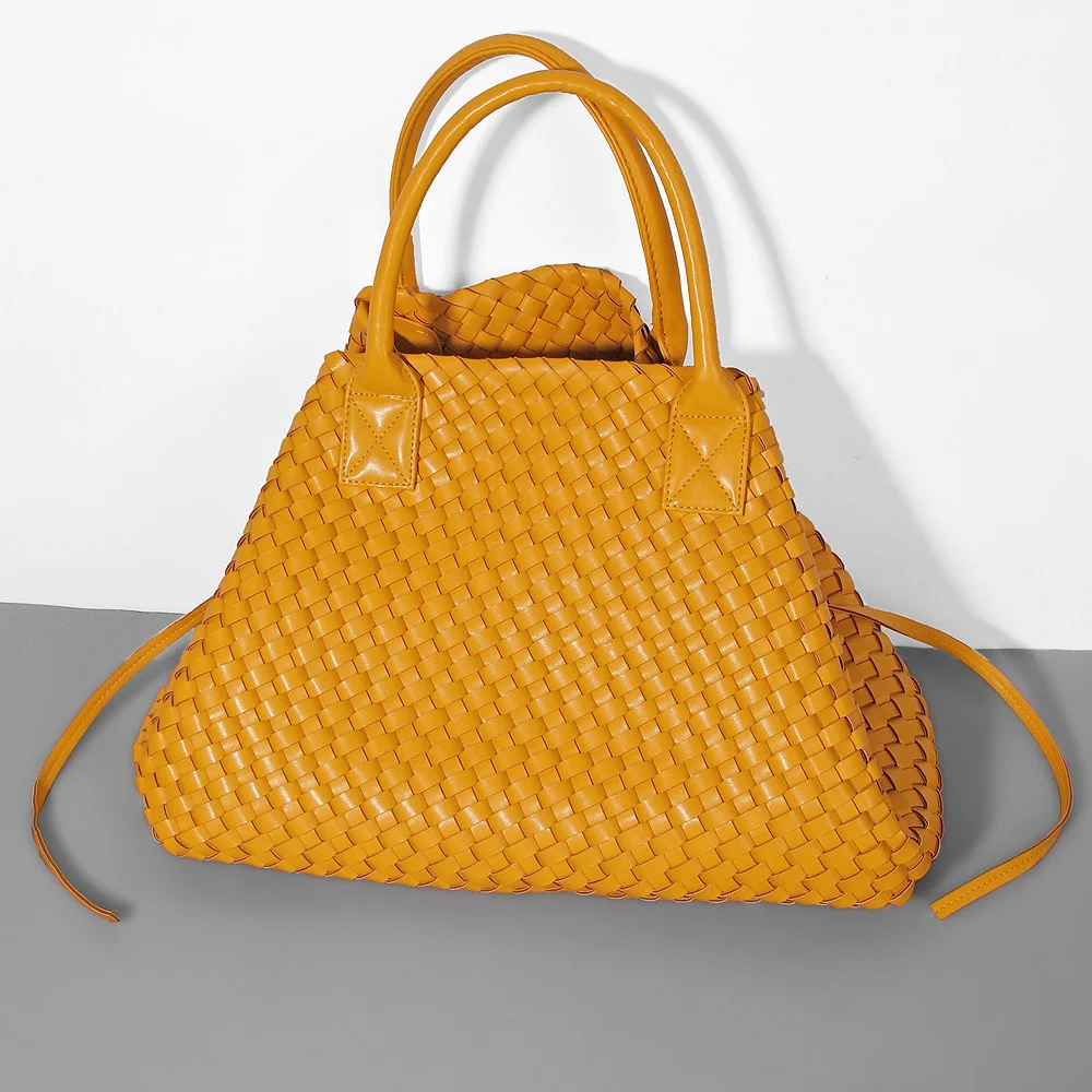 

2021Collapsible Elegant Lady Tote Bag Luxury Designer Women's Purses and Handbags Big Woven Beach Vegetable Basket Shopper Bag