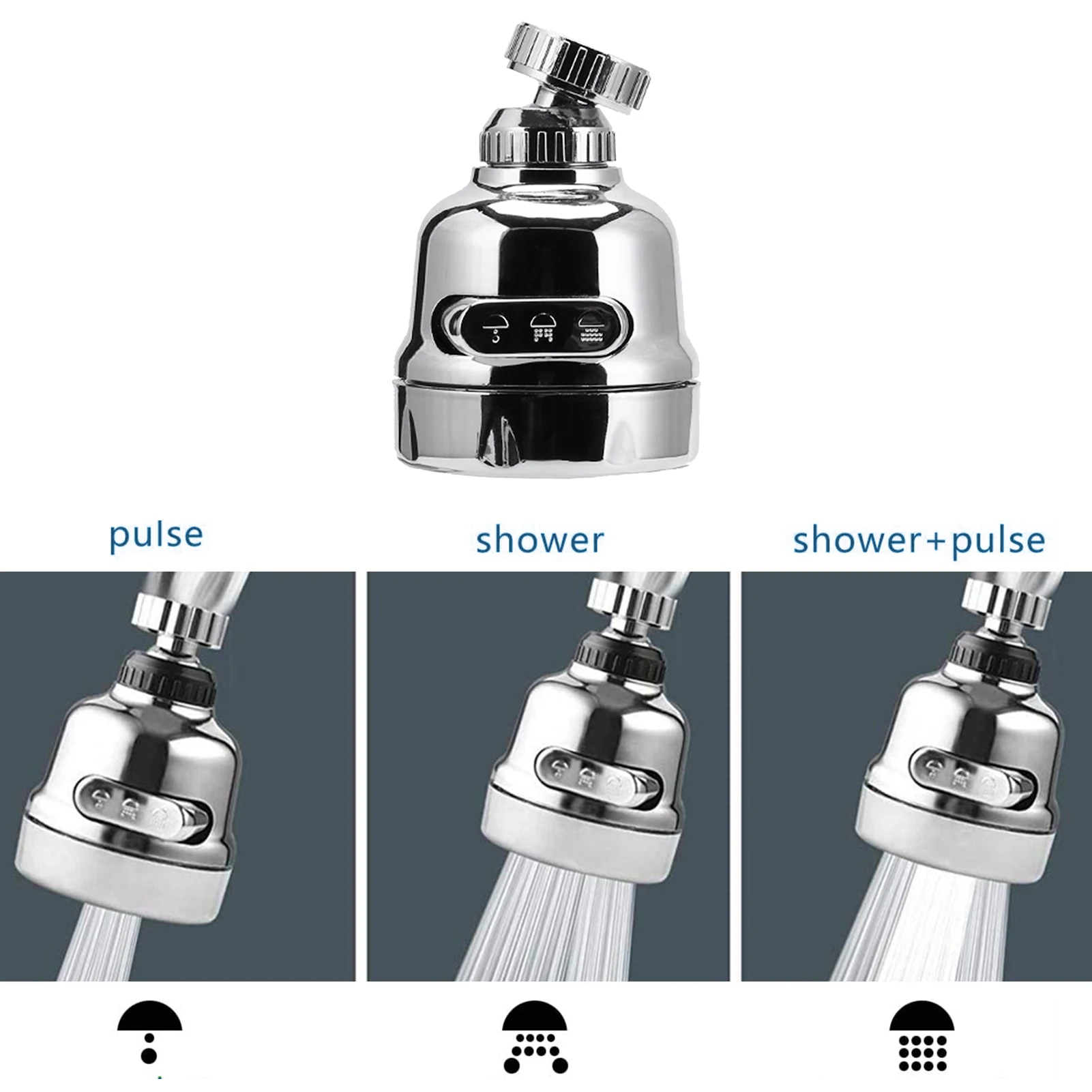 Кухня аэратор для крана 360 ° вращающийся Бент экономии воды диффузор фильтрующая