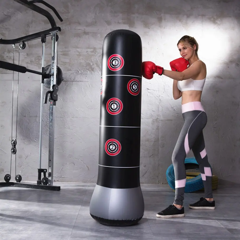 

Vertical Children Adult Lifelike Unique Funny Tumbler Toy Inflatable Boxing Toy Kick Fight Practical Tool