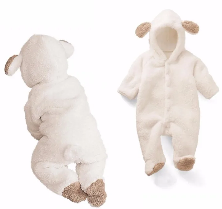 

Newborn Baby Romper Winter Costume Baby Boys Clothes Coral Fleece Warm Baby Girls Clothing Animal Overall Baby Rompers Jumpsuit
