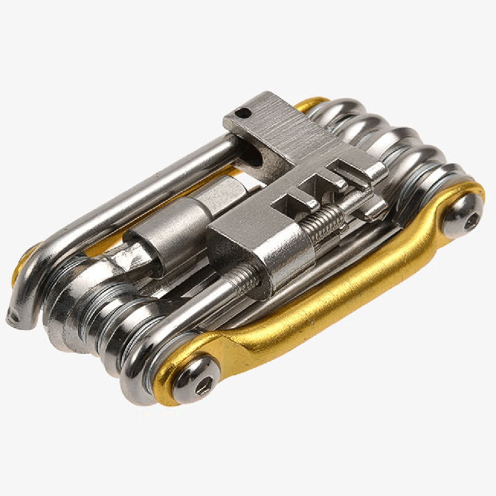 

11-in-1 Bike Multitool Portable and Ligtweight Bike Repair Tool with Chain Cutter Hex Keys Screwdrivers T-25