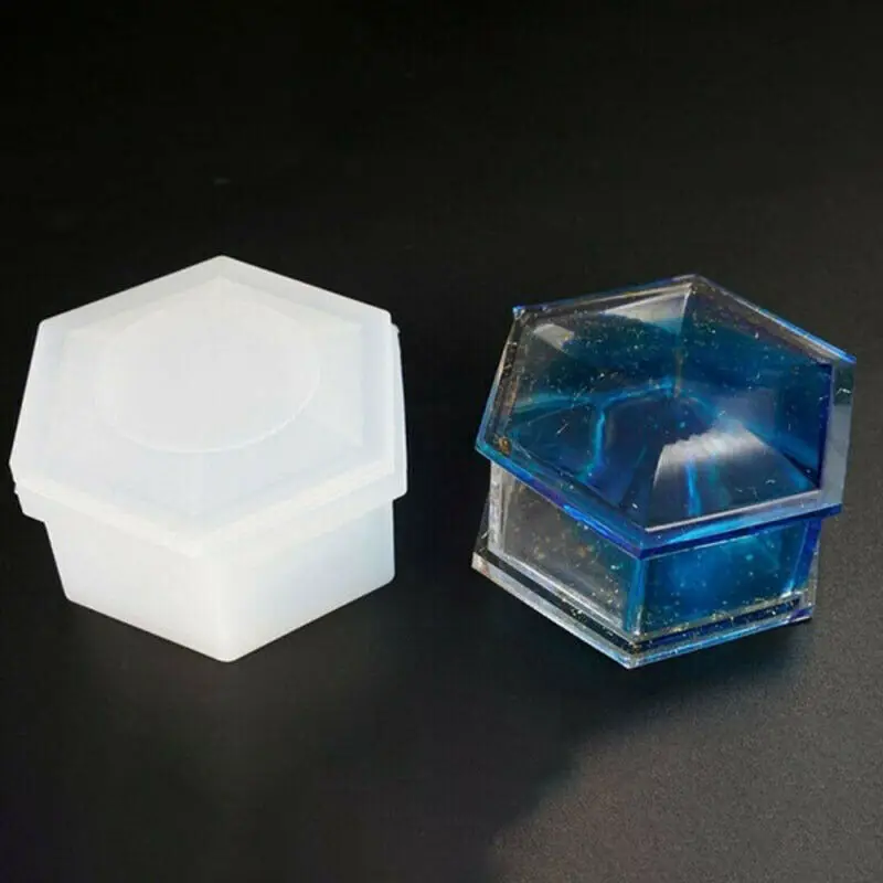 1 шт. прозрачный шестигранный ящик для хранения силиконовая форма DIY инструмент