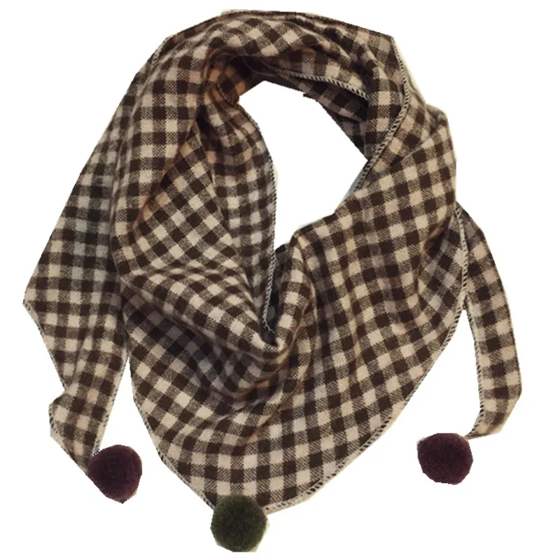 beige green plaid Новинка года; сезон весна-осень; треугольные шарфы для мальчиков и девочек; хлопковый и льняной шарф для мальчиков и девочек; нагрудник малыша; детская одежда на шею; Детский шарф - Цвет: beige green plaid