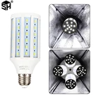 Светодиодные лампы-кукуруза SH, осветительные приборы высокой яркости с цоколем E27, белого и желтого цвета, для студийной фотосъемки, фото-и видеосъемки