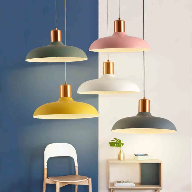 

Modern Nordic Ambit Pendant Lights Denmark Colored Macaron Aluminum Led Pendant Lamp Kitchen Restaurant Light Ceiling Fixtures