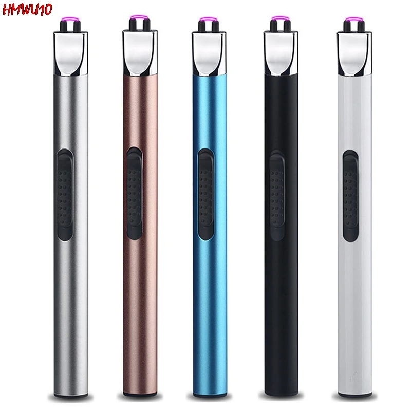 Газовая плазменная Зажигалка в форме свечи с зарядкой от USB ветрозащитная