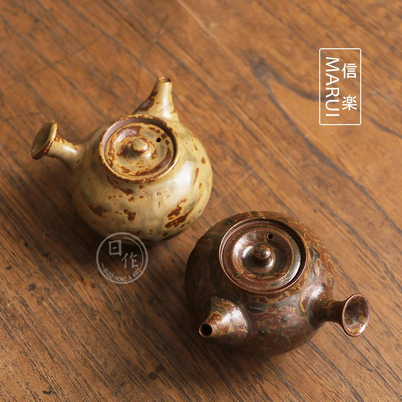 

Japan imports letter le burn famous ZuoLang onishi coarse pottery side lasts a kung fu tea teapot