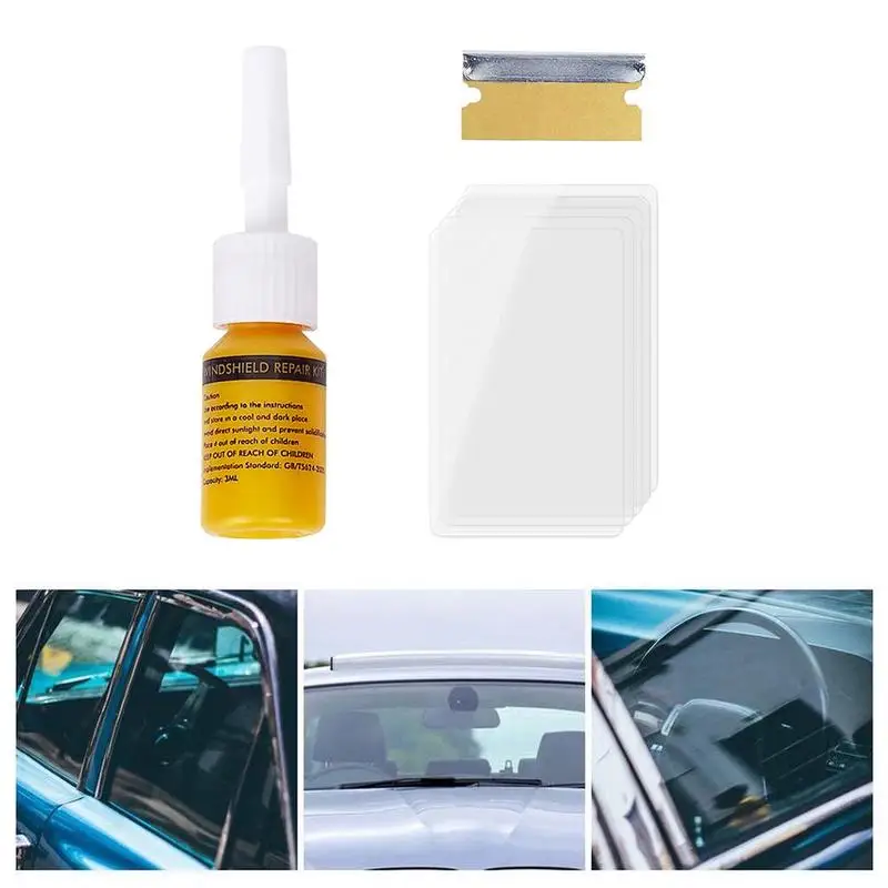 

Repair Resin Car Windshield Repair Kits DIY Auto Window Scratch Windscreen Glass L Crack Restore Screen Polishing Z7V0